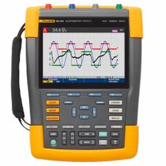 FLUKE Handheld Oscilloscope: Portable Handheld Digital Oscilloscopes, Fully Isolated, Auto, True RMS (MPN FLUKE-190-504-III). Key specifications — Power Source: Battery; IP Rating: IP51; Manufacturer Part Number: FLUKE-190-504-III; AC Magnitude Calculation: True RMS; Basic AC Voltage Accuracy: +/-(1.50% +10 Counts); Basic DC Voltage Accuracy: ±(1.50% +6 Counts); Brand: FLUKE; CAT Safety Rating: CAT IV 600V.