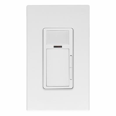 LEVITON Dimming Wallbox Sensor: LED, Passive Infrared (PIR), 120 to 277V AC, 0 to 10V Dimming - Wall-Mount Occupancy Sensors