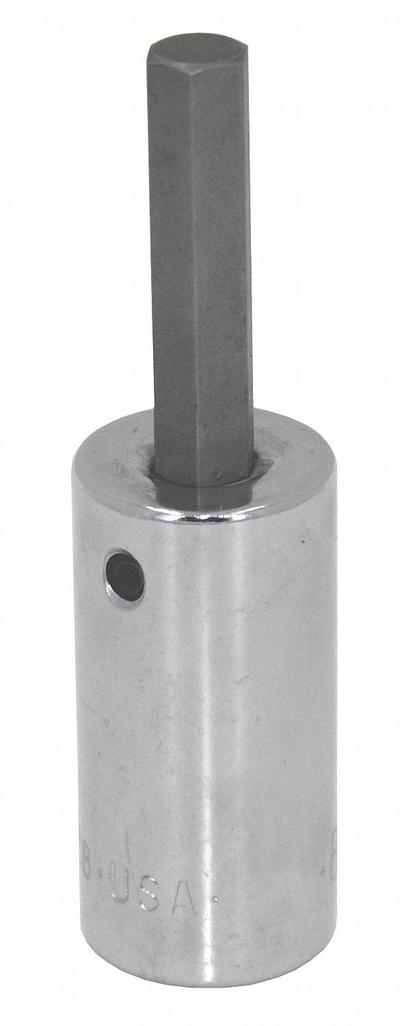 SK PROFESSIONAL TOOLS Socket Bit: 3/8 in Drive Size, Hex Tip, 7/32 in Tip Size, 3 in Overall Lg - Hex Bit Sockets