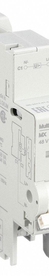 SCHNEIDER Shunt Trip Release: Shunt Trip Release, Multi-9 Circuit Breakers, 48V AC (MPN M9A26477). Key specifications — For Use With: Multi-9 Circuit Breakers; AC Voltage Rating: 48V AC; Brand: SCHNEIDER; Accessory Type: Shunt Trip Release.