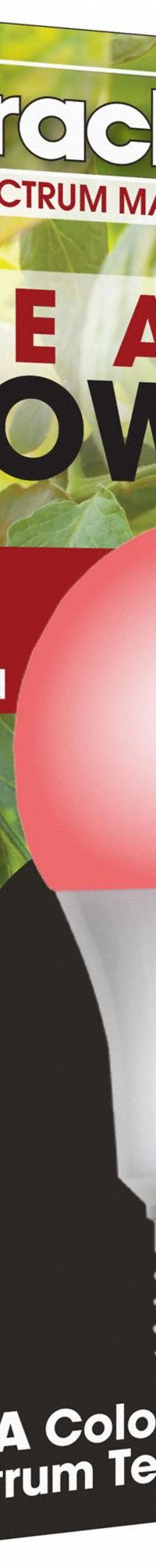 LED Grow Bulb: LED, A19, 120V, Full/Broad/Red, 150 W Incandescent Watt Equivalency (MPN 602144). Key specifications — Plant Growth Application: Flowering; Brand: MIRACLE LED; Bulb Shape: A19; Spectrum: Full/Broad.