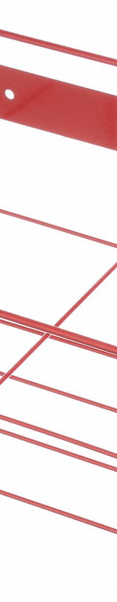MARLIN STEEL WIRE PRODUCTS Storage Basket: Material Handling Basket, Steel, Nickel Plated, Red (MPN 01431004-05)
