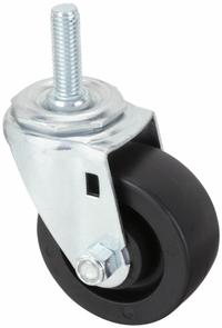 APPROVED VENDOR Stem Caster: Swivel, 3 in Wheel Dia., 1 1/4 in Wheel Wd, Polyolefin, Light Duty (MPN 429H12). Key specifications — Brand: APPROVED VENDOR; Thread Size: 1/2"-13; Roll Up: Swivel.
