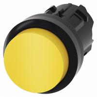 SIEMENS Extended Push Button: 22 mm Mounting Size, Non-Metallic, Momentary (MPN 3SU1000-0BB30-0AA0). Key specifications — Brand: SIEMENS; Action: Momentary; Series: 3SU; Push Button Material Type: Non-Metallic.