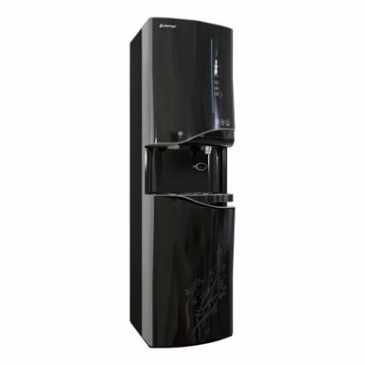 PURLOGIX Beverage Station: Water Dispenser, Cold/Hot/Room Temp, Black, ABS, 59 in Ht - Freestanding Plumbed Water & Ice Dispensers with Filtration