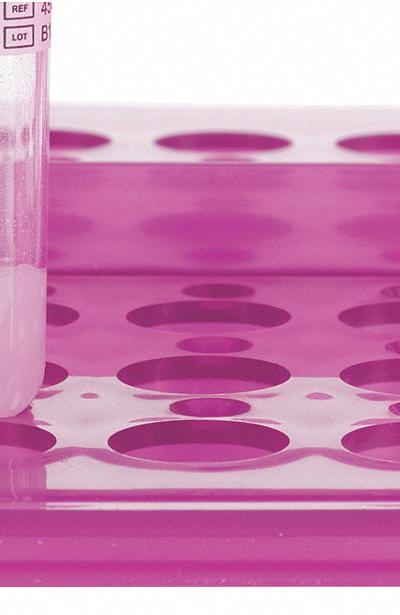 HEATHROW SCIENTIFIC Tube Rack: Polypropylene, Purple, 12 Compartments, Benchtop - Lab Storage Racks