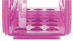 Tube Rack: Polypropylene, Purple, 12 Compartments, Benchtop (MPN 120685). Key specifications — Material: Polypropylene; Mounting Location: Benchtop; Color: Purple; Product Type: Test Tube Rack; Total Holding Capacity: (18) Wells (Side B); Brand: HEATHROW SCIENTIFIC.