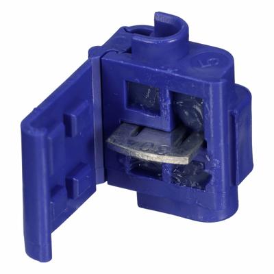 3M Insulation Displacement Connector: 2 Ports, Blue, 18 AWG – 14 AWG Run Size Range - Double-Port Run Tap Wire Connectors