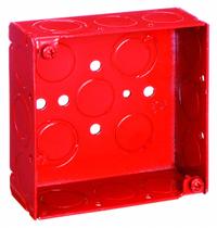RACO Electrical Box: Steel, Steel - Red Boxes for Life Safety Alarm Circuits Material & Nominal Size (MPN 911-9). Key specifications — Brand: RACO; Bracket Style: Without Bracket; Clamp Style: Without Clamps.