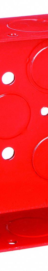 RACO Electrical Box: Steel, Steel - Red Boxes for Life Safety Alarm Circuits Material & Nominal Size (MPN 911-9). Key specifications — Brand: RACO; Bracket Style: Without Bracket; Clamp Style: Without Clamps.