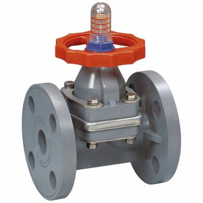 HAYWARD Diaphragm Valve: 3 in, PVC, 2-Way, Flange x Flange, 150 psi Max Pressure (CWP) - PVC Diaphragm Valves for Chemicals with Position Indicators