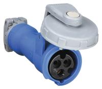 HUBBELL Pin and Sleeve Connector: Blue, 250V AC, Single Phase, 20 A, 2 Pole, 3 Wire, IEC Grounding (MPN HBL320C6W). Key specifications — Brand: HUBBELL.