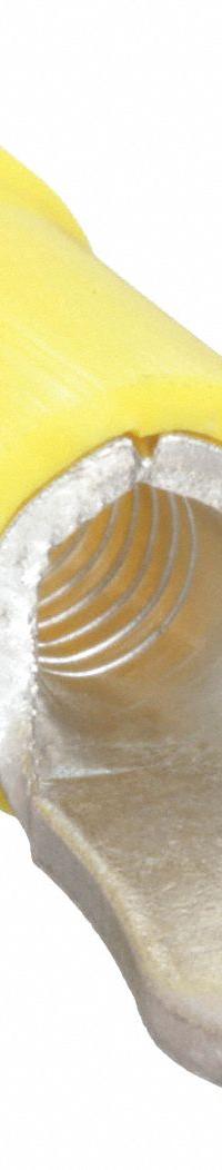 PANDUIT Ring Terminal: Yellow, Vinyl Insulation, #10 Stud Size, 12 AWG to 10 AWG Wire Sizes, 600 V (MPN PV10-10R-D). Key specifications — attr1308027: PANDUIT.