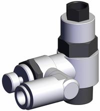 SMC Piloted Non-Return Valve: Universal Fitting, Knurled, 3/8 in Valve Body Size, Meter Out (MPN ASP530F-03-08S). Key specifications — attr947203: Brass/PBT; attr947205: SMC.