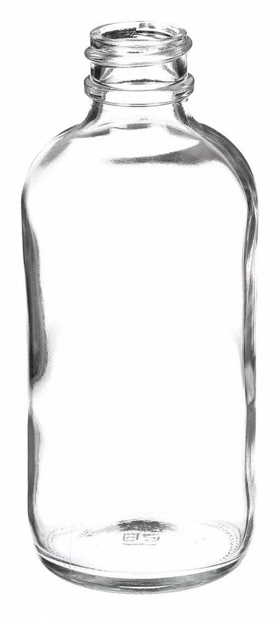 QORPAK Sampling Bottle: 120 mL, Colorless, 22-400, No Closure, 128, No Closure - Clear Narrow Mouth Round Glass Lab Bottles