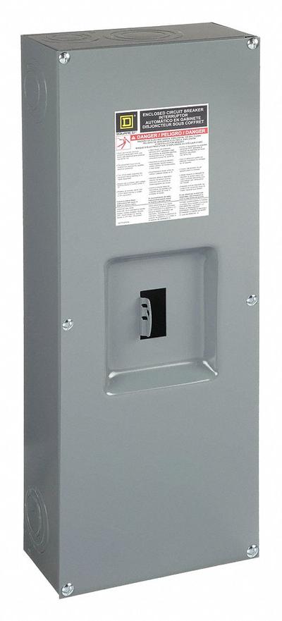 SQUARE D Circuit Breaker Enclosure: 3 Spaces, 225 A Amps, Surface Mounting - Q-Frame Square D Circuit Breaker Enclosures