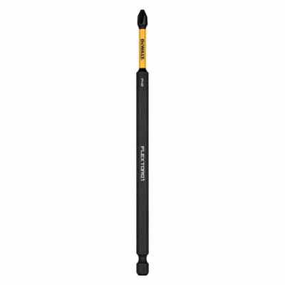DEWALT Power Bit: Power Bit, PH2 Bit Industry Size, #2 Bit Size, Std, 6 in Overall Lg - Impact Bits