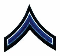 HEROS PRIDE Embroidered Patch: PFC, 3 1/2 in, Black, Polyester/Rayon, Rank Insignia, 1 PR (MPN 5425P). Key specifications — attr188498: 3-1/2 in; attr188499: Black; attr188500: Rayon; attr188503: PFC; attr193746: HEROS PRIDE.
