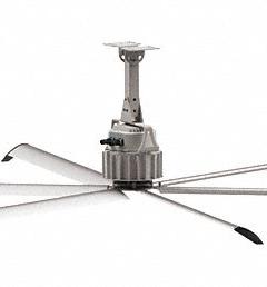 SKYBLADE Ceiling Fan: 57,521 cfm Airflow, 12 ft Blade Dia, Variable Speeds, 110/230V AC, Gray, GPROP (MPN GPROP-1236-612-1). Key specifications — Voltage: 110/230V AC; Light Kit: No; Series: GPROP; Number of Speeds: Variable; Phase: Single; Current: 11.7 A; Brand: SKYBLADE.