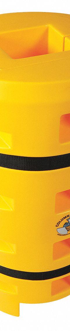 SENTRY Column Protector: 8 in, 6 in, 8 in (H-Beam)/8 in (Round)/8 in (Square), I-Beam/Round/Square (MPN CS2442-8S). Key specifications — Color: Yellow; Maximum Compatible Column Length: 8 in; Minimum Compatible Column Length: 6 in; Brand: SENTRY; Material: LLDPE.