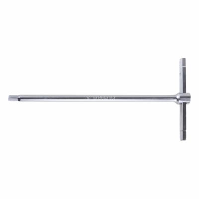 BETA Hex Key: 0 Ball Ends, 5 mm Tip Size, Metric, Long, Alloy Steel, Satin, 8 in Long Arm Lg - T-Shaped Hex Keys