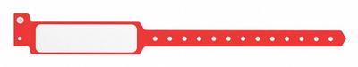 ID Wristband: No Legend, 11 1/2 in Overall Lg, 1 3/8 in Overall Wd, Plastic - Security Wristbands