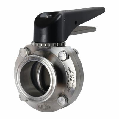 DIXON Butterfly Valve: 1 1/2 in Pipe Size, Clamp, 140 psi Max. Pressure (CWP) - 3-A Certified Stainless Steel Butterfly Valves