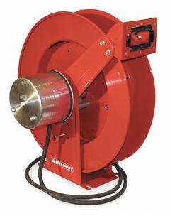 REELCRAFT Arc Welding Cable Reel: 400 A Current (Max), 1 AWG to 2/0 AWG, Spring (MPN WC80001). Key specifications — Brand: REELCRAFT; Manufacturer Part Number: WC80001; Reel Configuration: Single Reel; Cable Length Capacity by Gauge: 1/0 AWG: 75 ft.