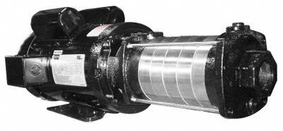 Dayton Booster Pump: 3 hp, Single Phase, 230V AC, 36 gpm Best Efficiency Flow - Horizontal Booster Pumps