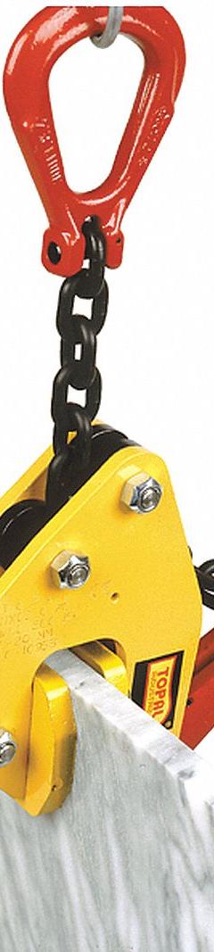 TRACTEL Nonmarring Plate Clamp: Nonmarring Plate Clamp, 3,307 lb Working Load Limit, Auto, Auto (MPN 50418). Key specifications — Attachment Type: Load Ring with Chain; Brand: TRACTEL; Material: Steel.