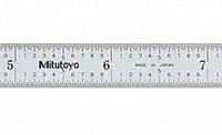MITUTOYO Flexible Rule: 182-222, 12 in, 0.02 in Thick, 1/100 in/1/64 in, Chrome, Black, Flex, Vinyl. Key specifications — attr939978: 1/64 in; attr934745: MITUTOYO; attr944504: Inside Read; attr944509: Chrome; attr939993: Decimal; attr986193: Etched.