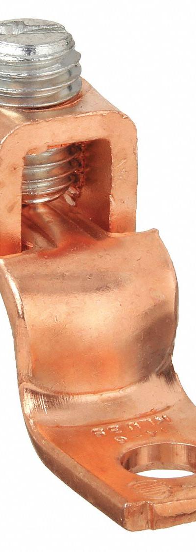 BURNDY Wire Connector: 14 AWG – 6 AWG Wire Sizes - Straight Mechanical Lugs with Offset Tongues