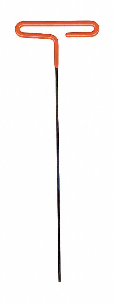 EKLIND Hex Key: 0 Ball Ends, 2.5 mm Tip Size, Metric, Long, Alloy Steel, Black Oxide - T-Shaped Hex Keys