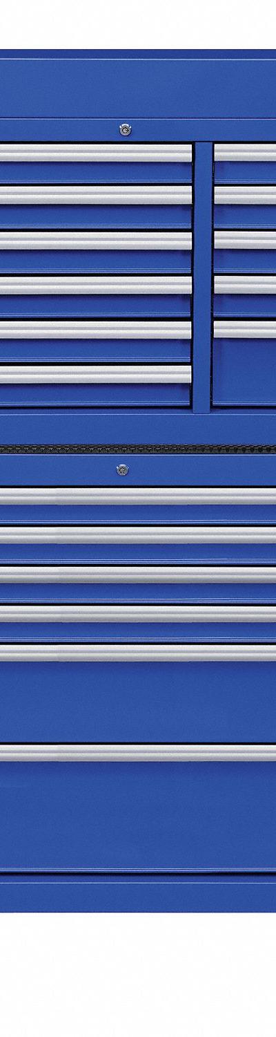 WESTWARD Tool Chest and Cabinet Combination: 17 Drawers - Heavy-Duty Top Chest & Rolling Cabinet Combos