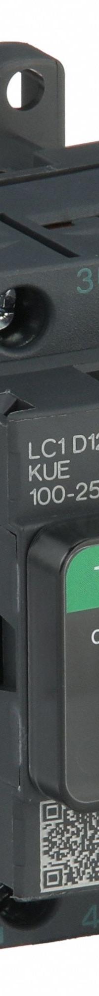 SCHNEIDER IEC Magnetic Contactor: Non-Reversing, 3 Poles, 3NO Contacts, 12 A, 120V AC/240V AC Coil (MPN LC1D12KUE). Key specifications — Brand: SCHNEIDER; Integrated Surge Suppression: No.