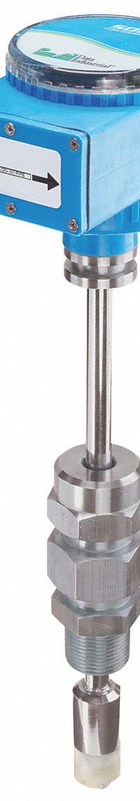 IMPELLER Electronic Flowmeter: Flow Sensor, Water, Paddlewheel, Stainless Steel, 36 in Insertion (MPN 8SDI0D2N00-0200). Key specifications — Brand: IMPELLER; Seal Material: Viton; Unit Of Measure: Gallons; Accuracy: +/-1%; Max. Voltage: 35V DC; Mounting Orientation: Horizontal; Output Type: Standard Frequency Pulse.