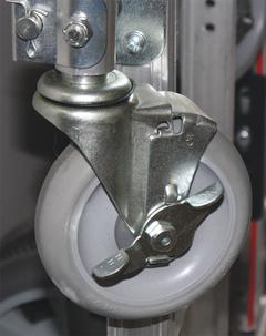 B & P MANUFACTURING Swivel Stem Caster with Brake: For 24L329/24L330/5EPK9/5EPL0 (MPN 8021-003). Key specifications — For Use With Grainger Item Number: 24L329; For Use With Mfr. Model Number: A1-B80-C6-D5-E49; Fits Brand: B & P Manufacturing; Product Type: Swivel Stem Caster with Brake; Brand: B & P MANUFACTURING.