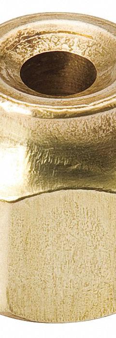 MUELLER Flare Nut: 3/8 in Female SAE, 5/8 in Female SAE Right-Hand, Brass, 700 psi Max (MPN A 05052). Key specifications — Body Material: Brass; Brand: MUELLER.