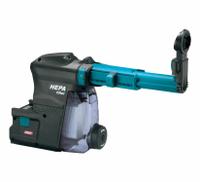MAKITA On-Tool Dust Extractor: On-Tool, Self-Contained, 1 1/8 in Max. Dia, GRH01, SDS-Plus, HEPA (MPN DX12). Key specifications — attr117716: GRH01; attr117710: SDS-Plus; attr117714: Rotary Hammers; attr117719: HEPA; attr117721: (1) Dust Case with HEPA Filter Cleaning Mechanism (199588-6); attr117708: HEPA Filter Cleaning; attr68812: MAKITA.