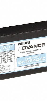 ADVANCE Fluorescent Ballast: 120 to 277V AC, 3/4 Lamps Supported, 17 W_25 W_28 W_30 W_32 W Bulb Watt (MPN IOP-4PSP32-SC). Key specifications — Lamp Types Supported: (3 or 4) F17T8; Brand: ADVANCE; Number of Lamps Supported: 3.