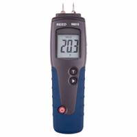 REED INSTRUMENTS Moisture Meter: Digital, LCD, Pin, ± 1% Moisture Content Accuracy, Wood (MPN R6015). Key specifications — attr999354: Digital; attr1009284: Extended Pin; attr1009272: Auto Calibration; attr999347: Wood; attr999350: LCD; attr999383: ± 1%; attr999345: REED INSTRUMENTS.