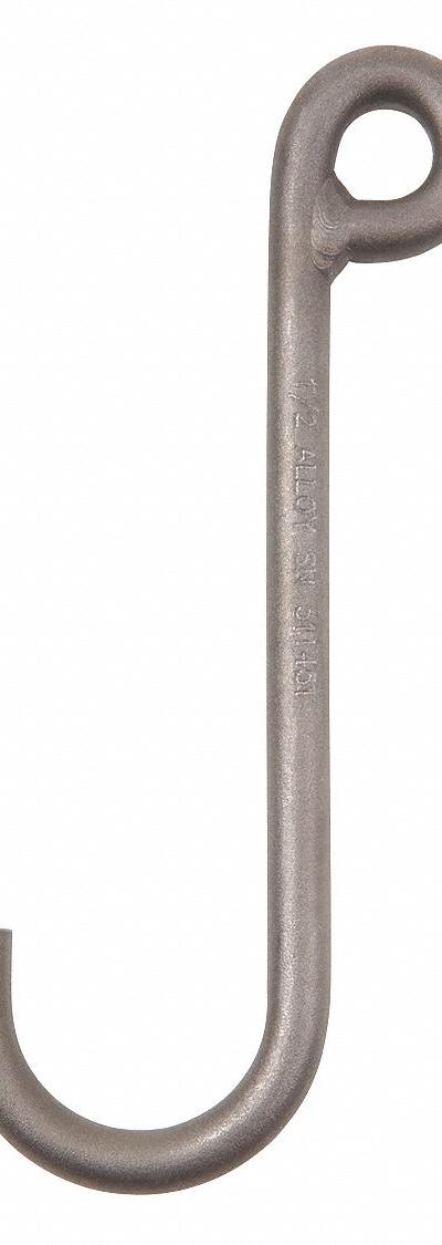 PEERLESS J-Hook: 2,750 lb Working Load Limit - Low-Profile J-Hooks for Lifting