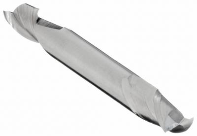 APPROVED VENDOR Square End Mill: Carbide, Double End, 2 Flute, 3/8" Mill Dia, 9/16" LOC - Double-End Carbide Square End Mills