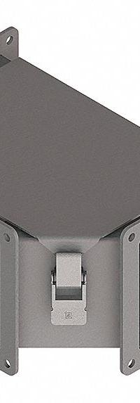 Wireway Tee: 4 in Wd, 4 in Ht, 10 in, Hinged Cover with Quick-Release Latches, Steel (MPN F44LTA). Key specifications — Cover Location: Top; Brand: HOFFMAN; With Knockouts: No.