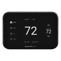 HONEYWELL HOME Smart Thermostat: Heat and Cool, Auto and Manual, Fully Customizable (In-App Based) (MPN YTHX1200B8/U). Key specifications — Application: Heat and Cool; Stages: 4H/2C Heat Pump; Programming Capability: Fully Customizable (In-App Based); Shape: Rectangle; Terminal Designations: Y2; Temperature Control Range: 40° to 99°F; Changeover Type: Automatic and Manual; Brand: HONEYWELL HOME.