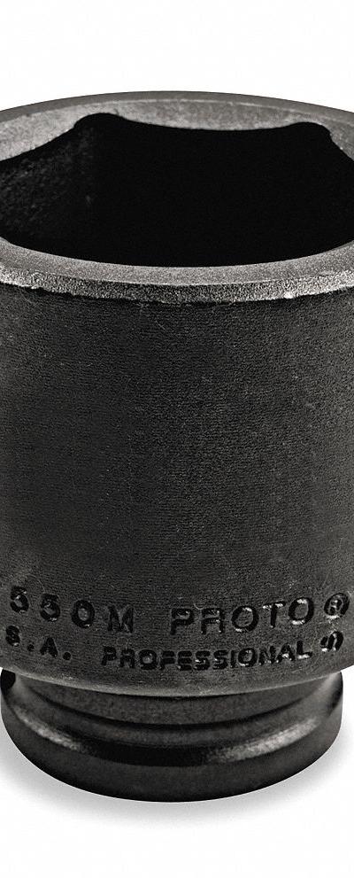 PROTO Impact Socket: 3/4 in Drive Size, Metric, 21 mm Socket Size, 6-Point, Std - 3/4" Drive Impact Sockets