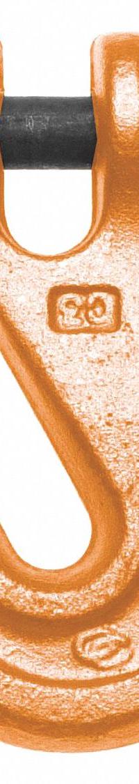 CAMPBELL Grab Hook: 7,100 lb Working Load Limit, 80 Hook Grade, Alloy Steel, 1/2 in Hook Opening Wd (MPN 4503515). Key specifications — attr984695: Orange; attr984692: CAMPBELL; attr1028223: None.