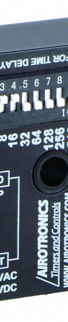 AIROTRONICS Single Function Encapsulated Timing Relay: Panel Door Relay Mounting, 1 sec – 1,023 sec (MPN THCU1023E). Key specifications — Brand: AIROTRONICS.