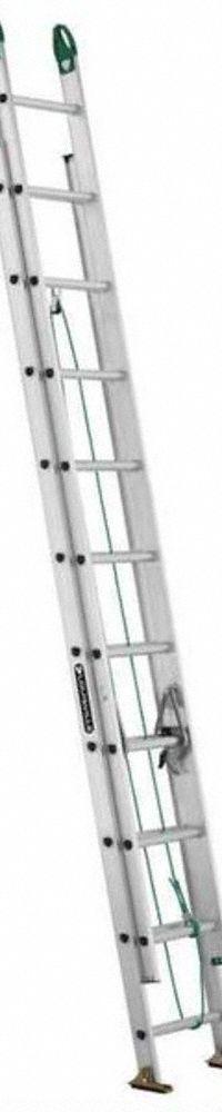 LOUISVILLE LADDER Extension Ladder: 32 ft Ladder Size, Aluminum, 225 lb Load Capacity, 58 lb Wt (MPN AE4232PG). Key specifications — Color: Silver; Brand: LOUISVILLE LADDER; Included Features: Rope and Pulley; Removable Fly: Fixed.