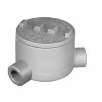 Conduit Outlet Body: Iron, Triple Coat Epoxy Coating, GR, 1/2 in Trade Size, Threaded (MPN GRN50). Key specifications — Series: For Standard Body; Compatible Conduit Trade Size: 1/2 in; Thread Gender: Female; Hub Style: Threaded; Cover Included: Yes; Body Style: N; Connection Type: Threaded; Back Type: Round.
